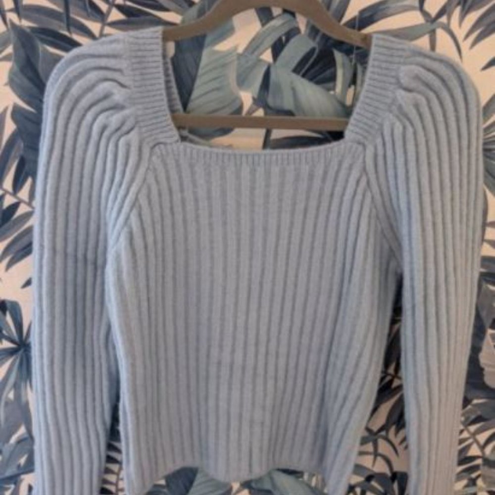 VICI Square Neck Ribbed Knit Sweater NWOT